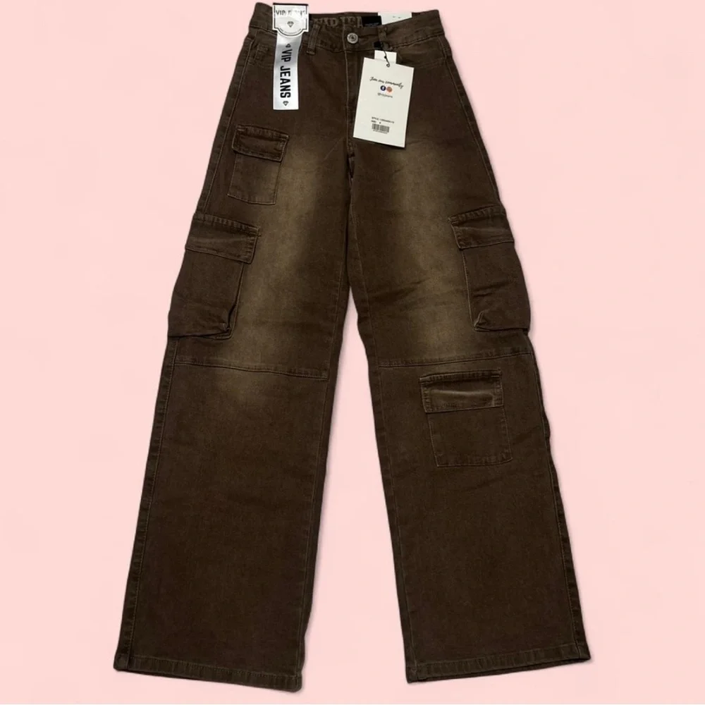 Brown Cargo Pants - Picture 1 of 3